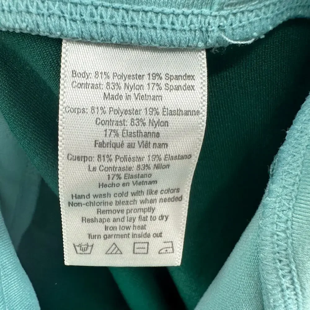 Alo Size Small Leggings Green Blue Capri Ankle Athleisure Activewear Running Gym